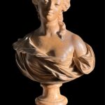 Terracotta Bust, Presumably Madame De Pompadour Signed "j.b. Pigalle F. 1758"