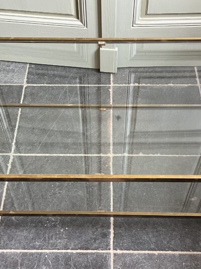 Maison Jansen, Attributed To – Large Glass And Brass Coffee Table