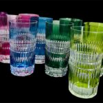 Set Of Twelve Crystal Longdrink Or Water Glasses / Goblets  By Val Saint Lambert