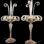 Murano, Rare Pair Of Glass Girandoles